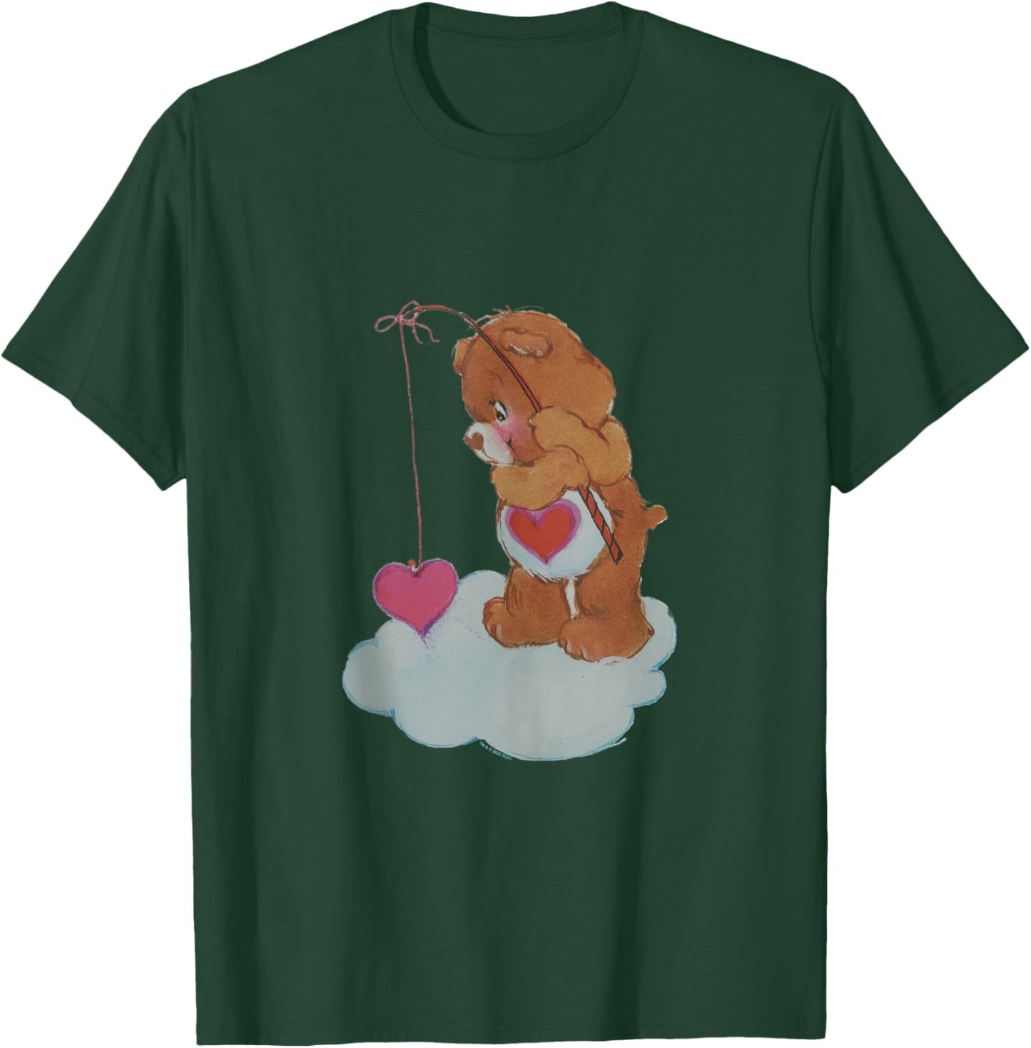 Care Bears Valentine's Day Tenderheart Bear Vintage Fishing T-Shirt - T-Shirt | Forest