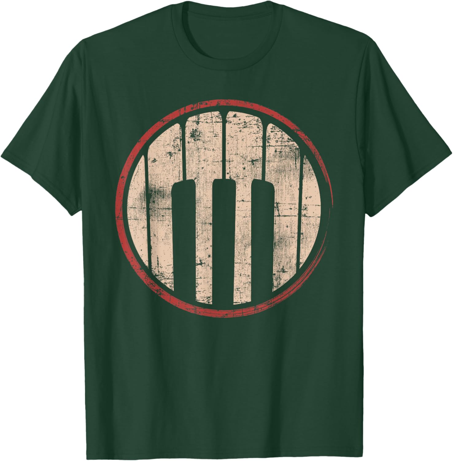 Retro Jazz Pianist Vintage Piano T-Shirt - T-Shirt | Forest