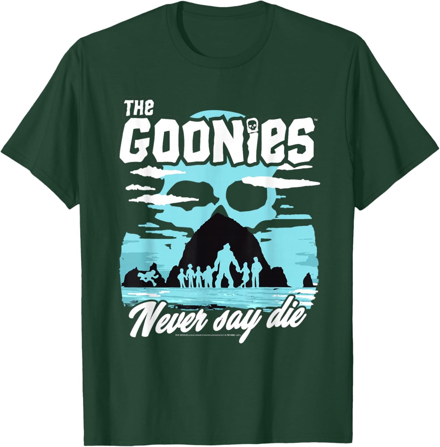 The Goonies Cannon Beach Never Say Die Illustration Movie T-Shirt - T-Shirt | Forest