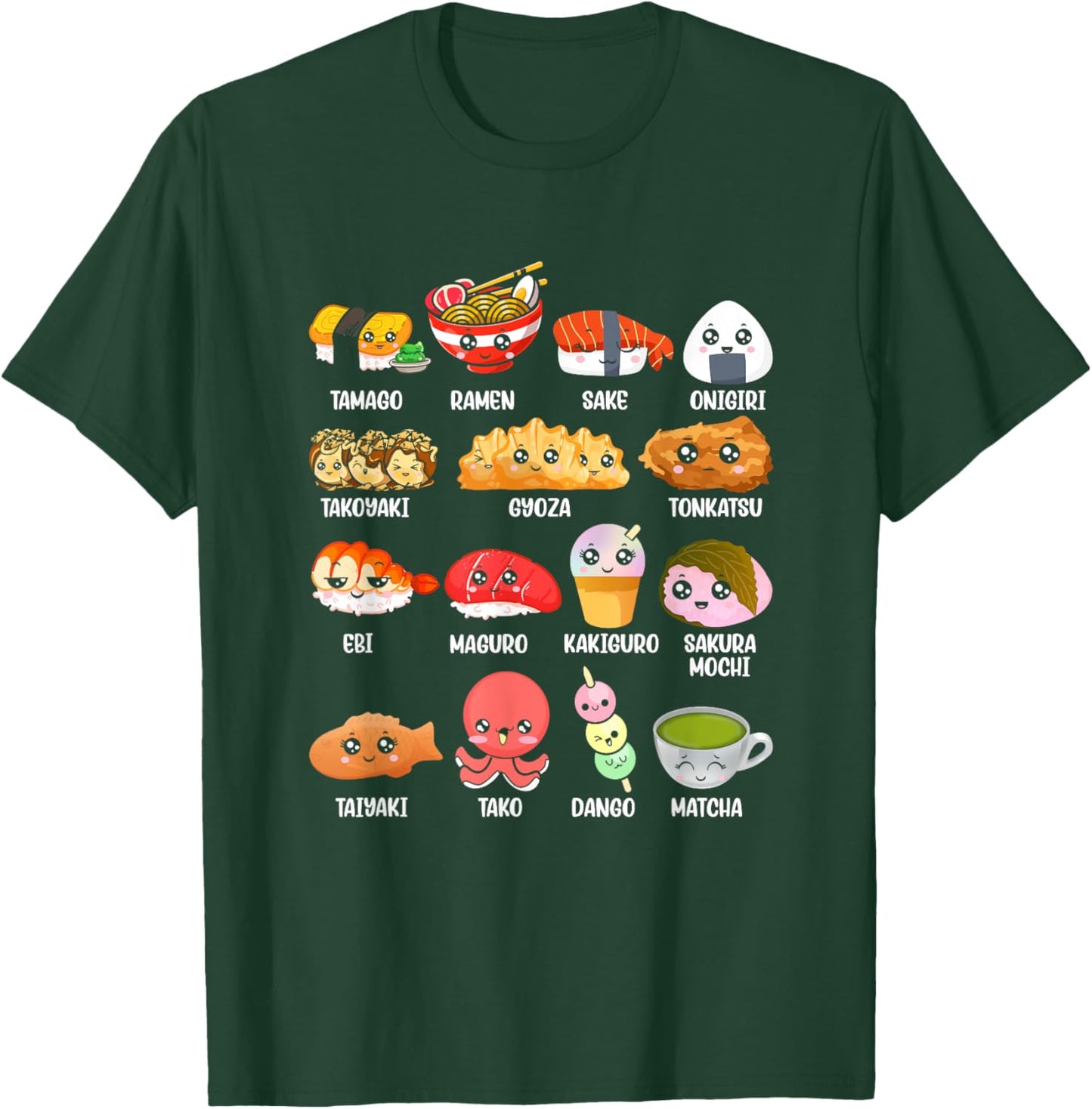 Funny Japanese Asian Food Fan Kawaii Ramen Sushi Japan Lover T-Shirt - T-Shirt | Forest