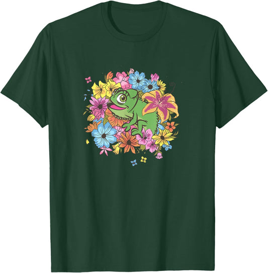 Disney Tangled Floral Pascal Small T-Shirt - T-Shirt | Forest