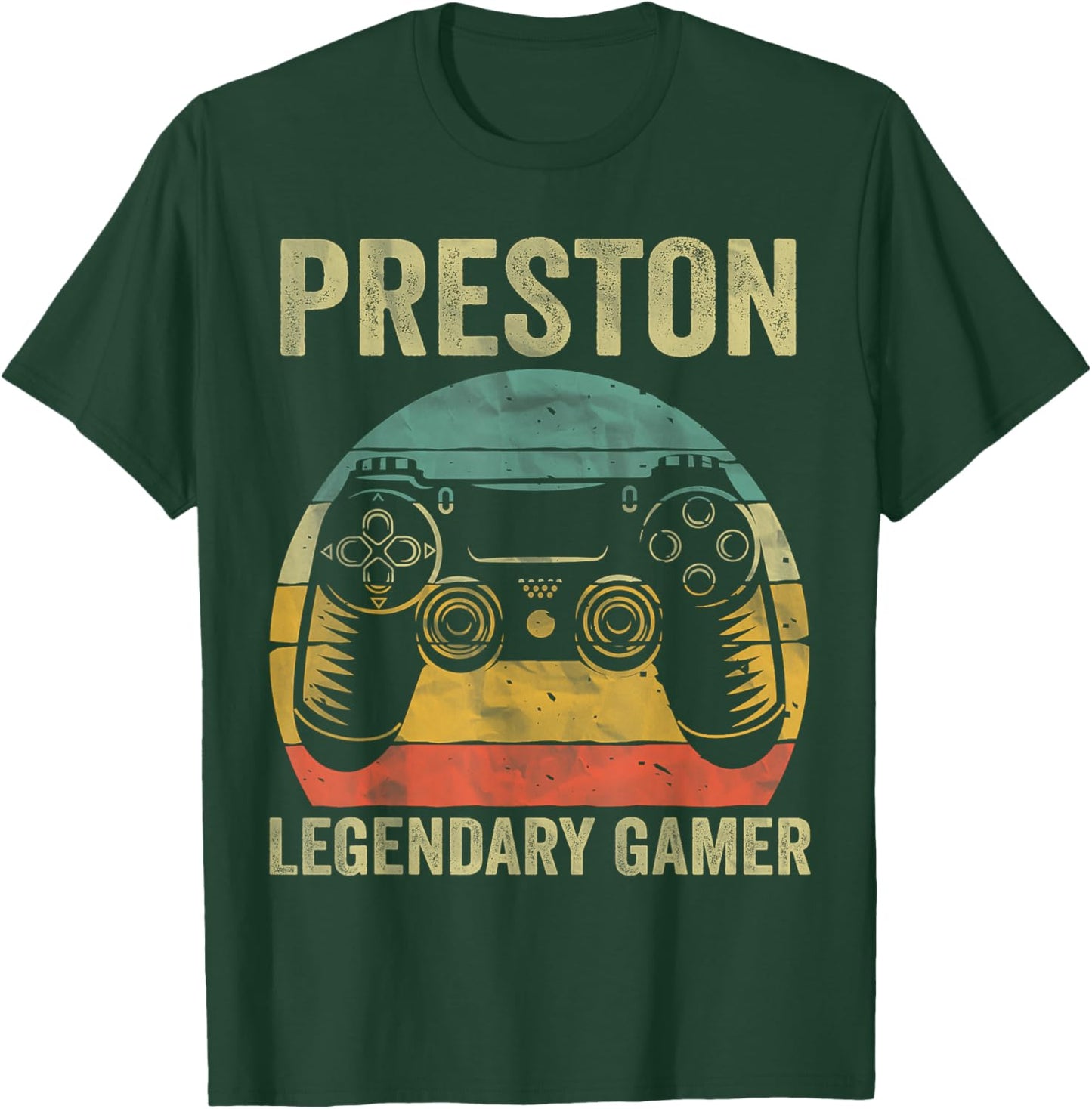 Personalized Legendary Gamer Shirt Preston Name Video Gamer T-Shirt - T-Shirt | Forest
