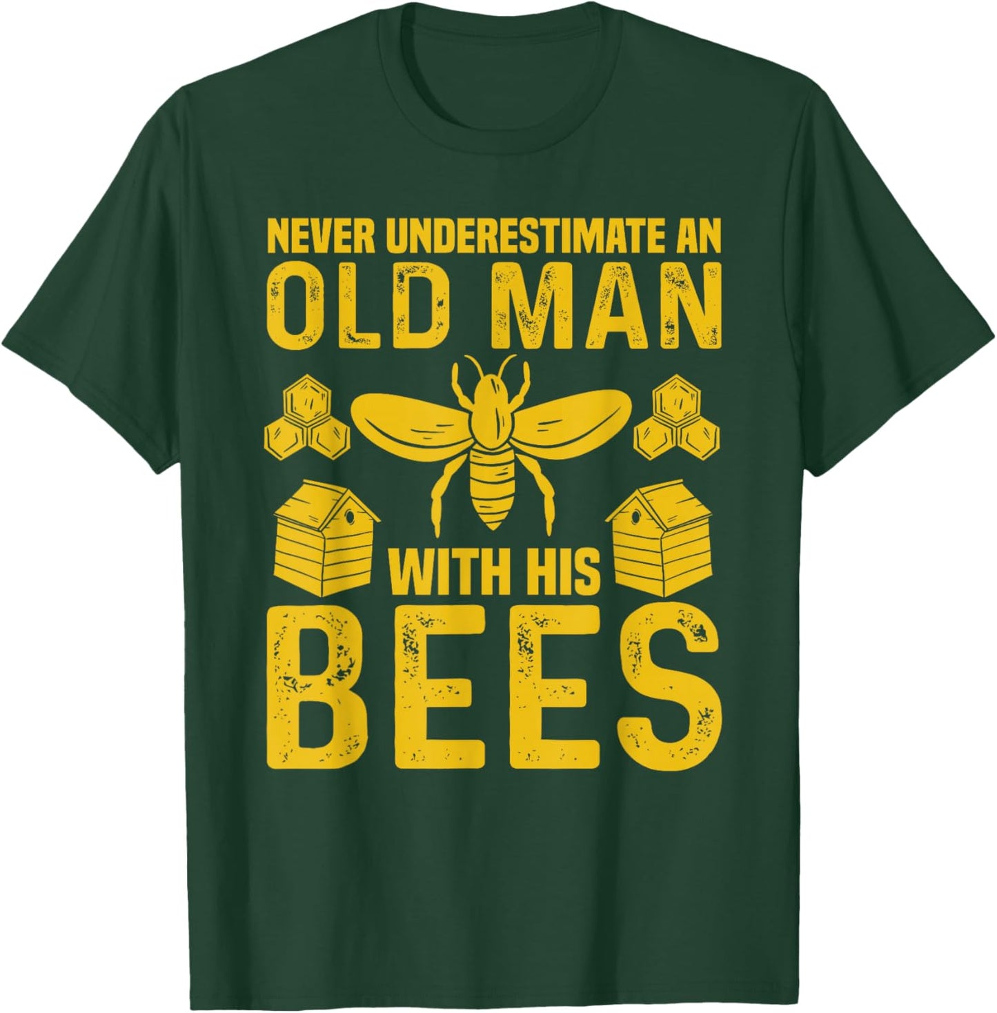 Apiary Bee Keeper an Old Man with His Bees Beekeeping T-Shirt - T-Shirt | Forest