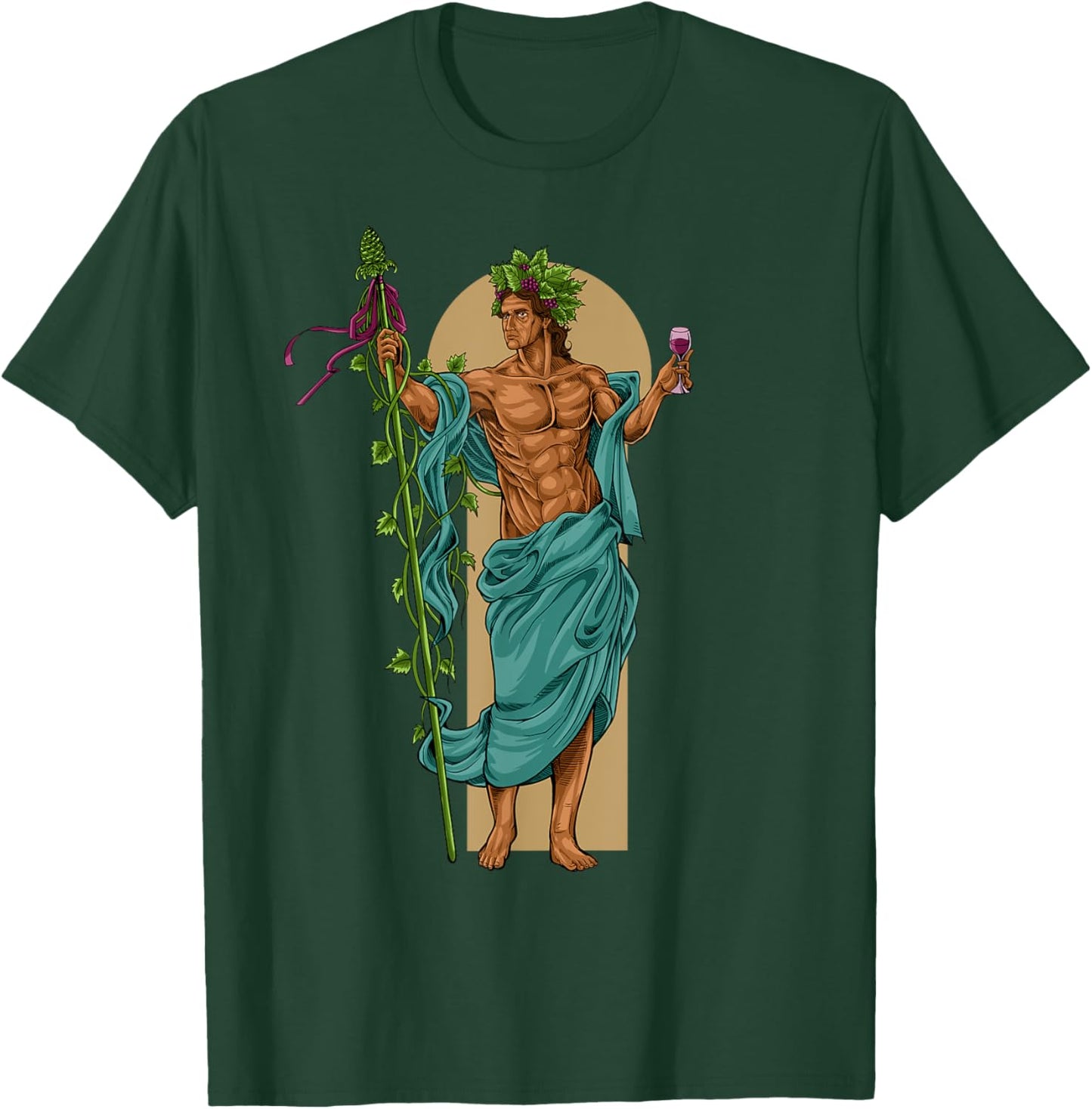 God of Greek mythology - Bacchus Dionysus T-Shirt - T-Shirt | Forest