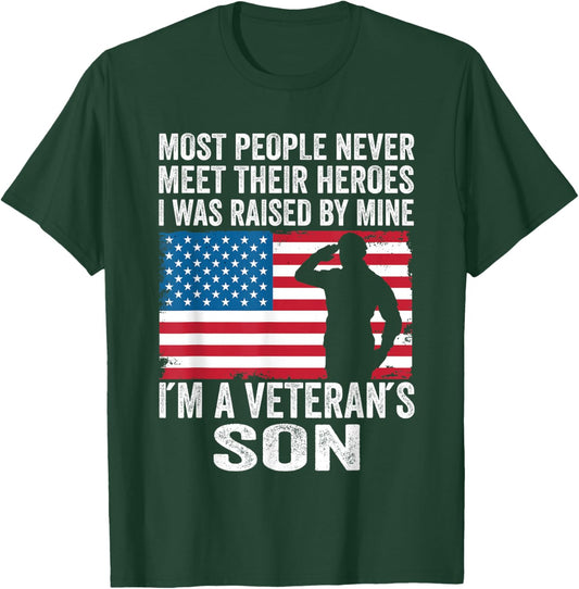American Proud Veteran Son Veterans Day Memorial Day T-Shirt - T-Shirt | Forest