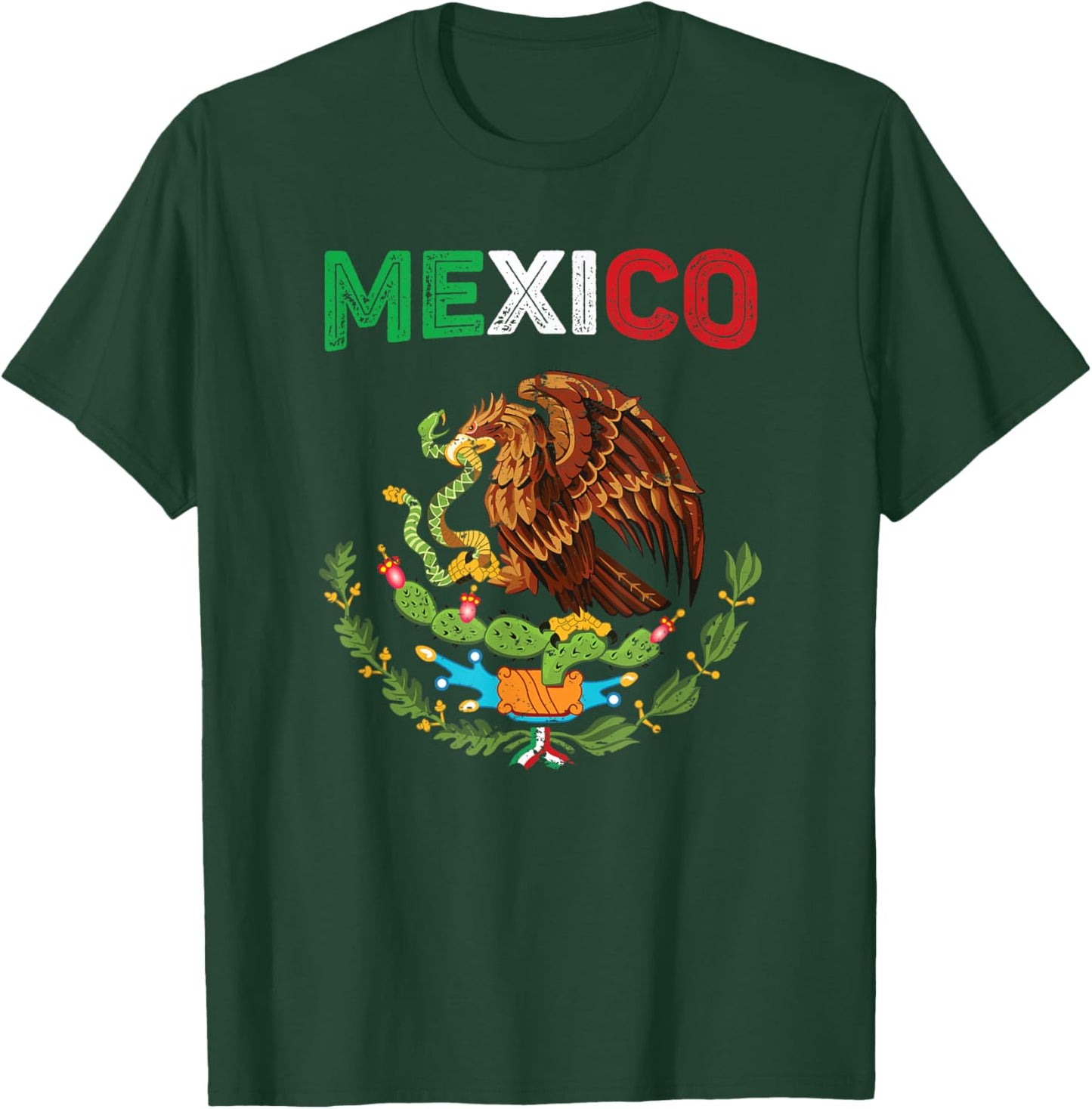Mexico Flag Vintage Mexican Flag T-Shirt - T-Shirt | Forest