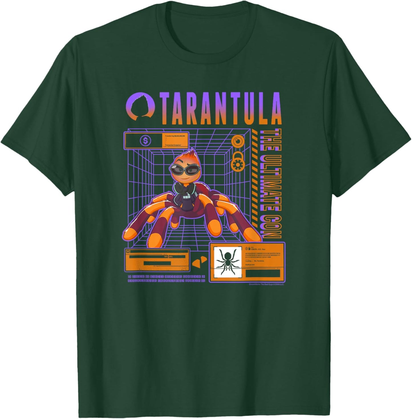 The Bad Guys Ms. Tarantula Tech Schematic T-Shirt - T-Shirt | Forest