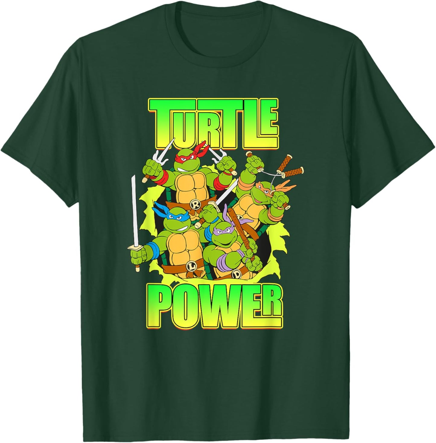 Mademark x Teenage Mutant Ninja Turtles - Turtle Power - Retro TMNT T-Shirt - T-Shirt | Forest