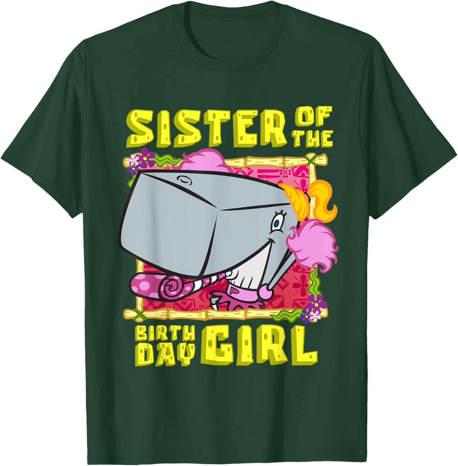 Mademark x SpongeBob SquarePants - SpongeBob Pearl Sister of the Birthday Girl Birthday Gift T-Shirt - T-Shirt | Forest