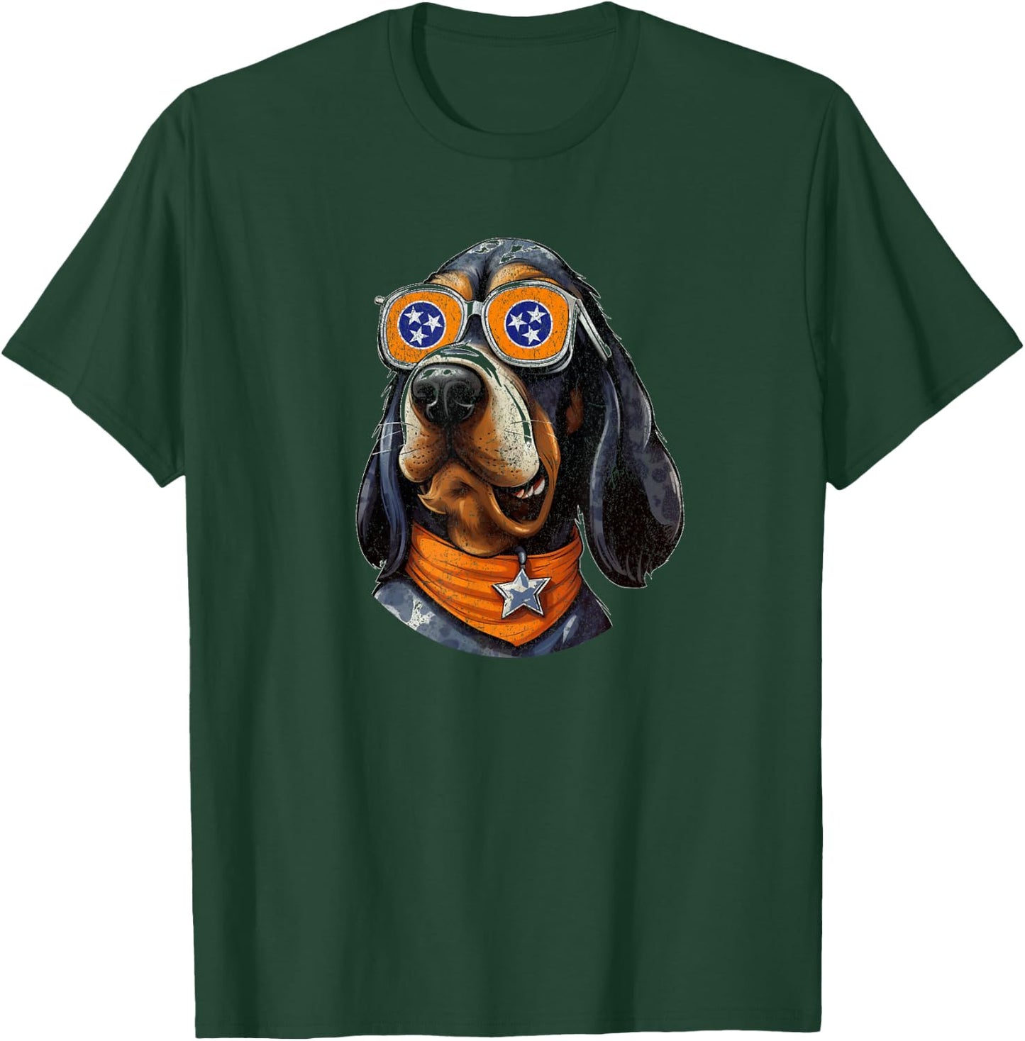 Tennessee Dog Sport Lovers | Tennessee Coonhound Fan T-Shirt - T-Shirt | Forest