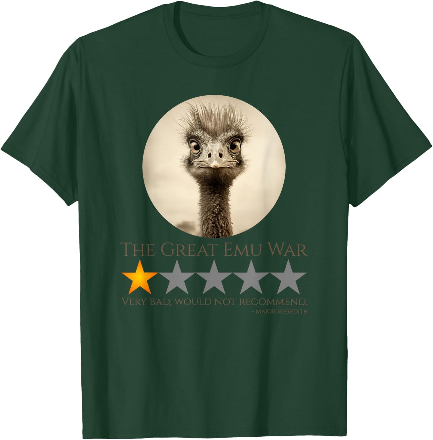 The Great Emu War - Australian History Meme T-Shirt - T-Shirt | Forest