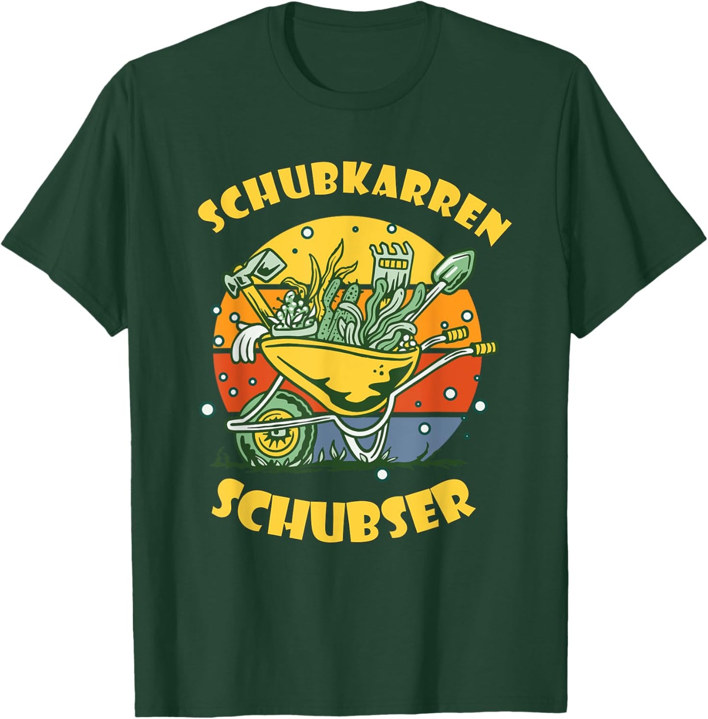Gardening fun. Wheelbarrow pusher, Funny Garden Gardens T-Shirt - T-Shirt | Forest
