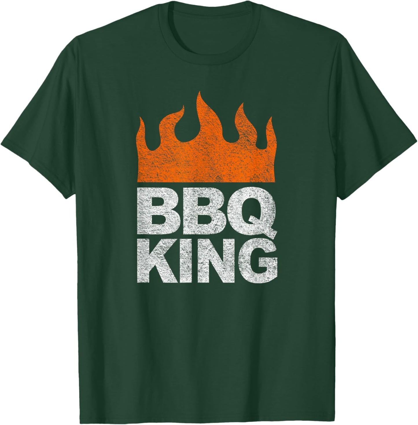 Bbq King Barbecue Grill Smoke Backyard Patio Cooking T-Shirt - T-Shirt | Forest