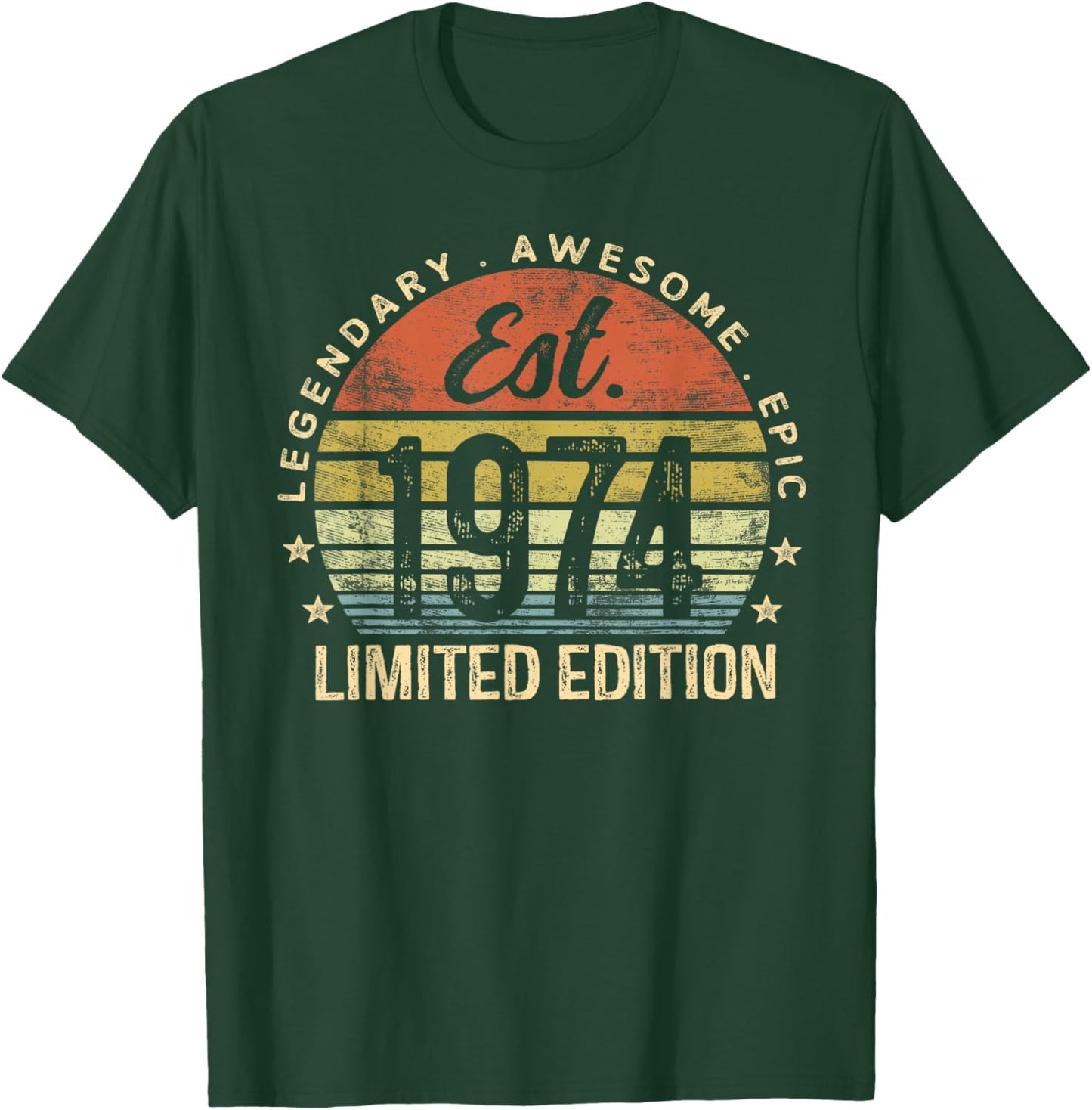 Est 1974 Limited Edition 51st Birthday Vintage 51 Year Old T-Shirt - T-Shirt | Forest
