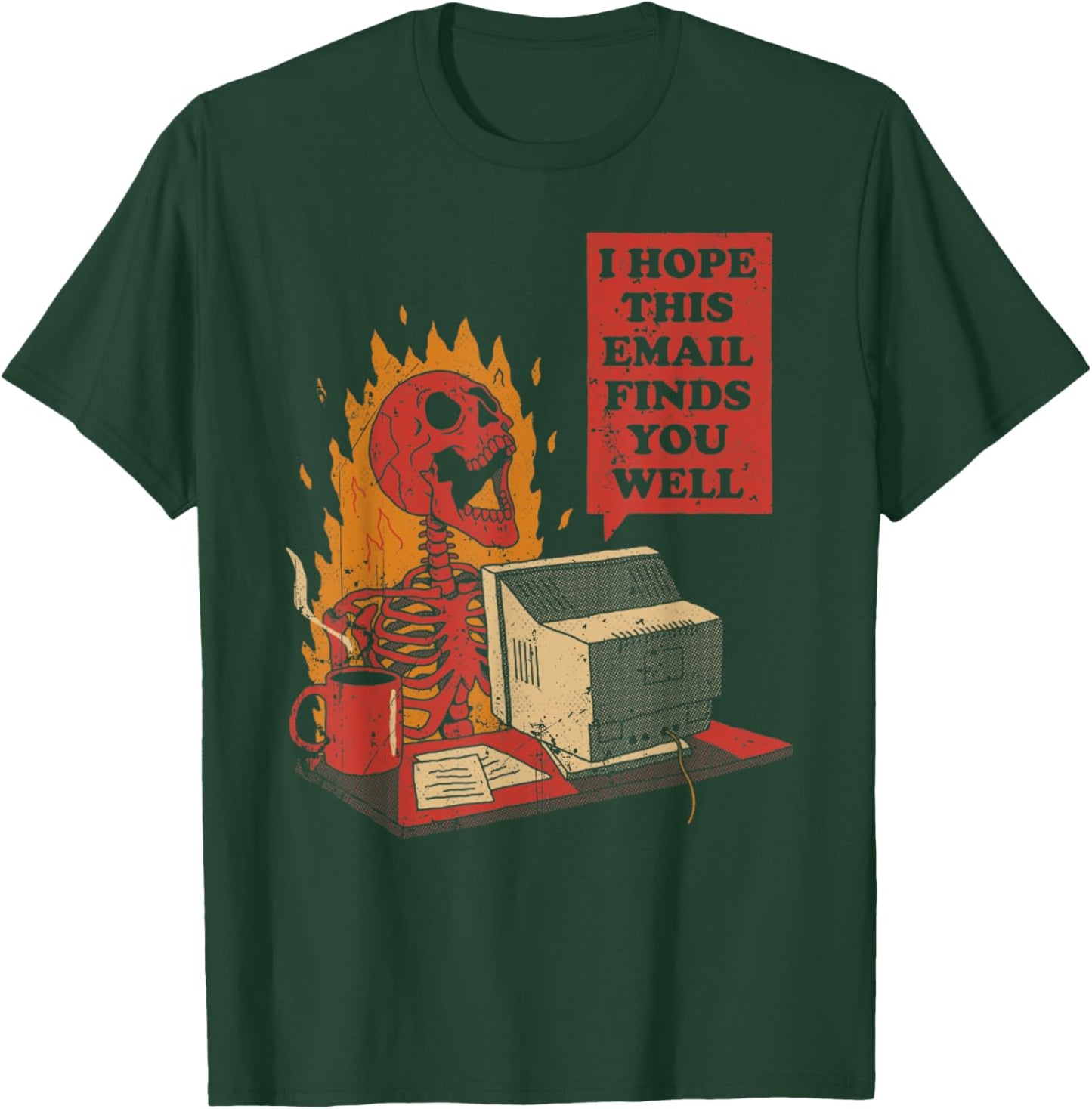 Vintage You Got Mail - You Have One Unread Message T-Shirt - T-Shirt | Forest