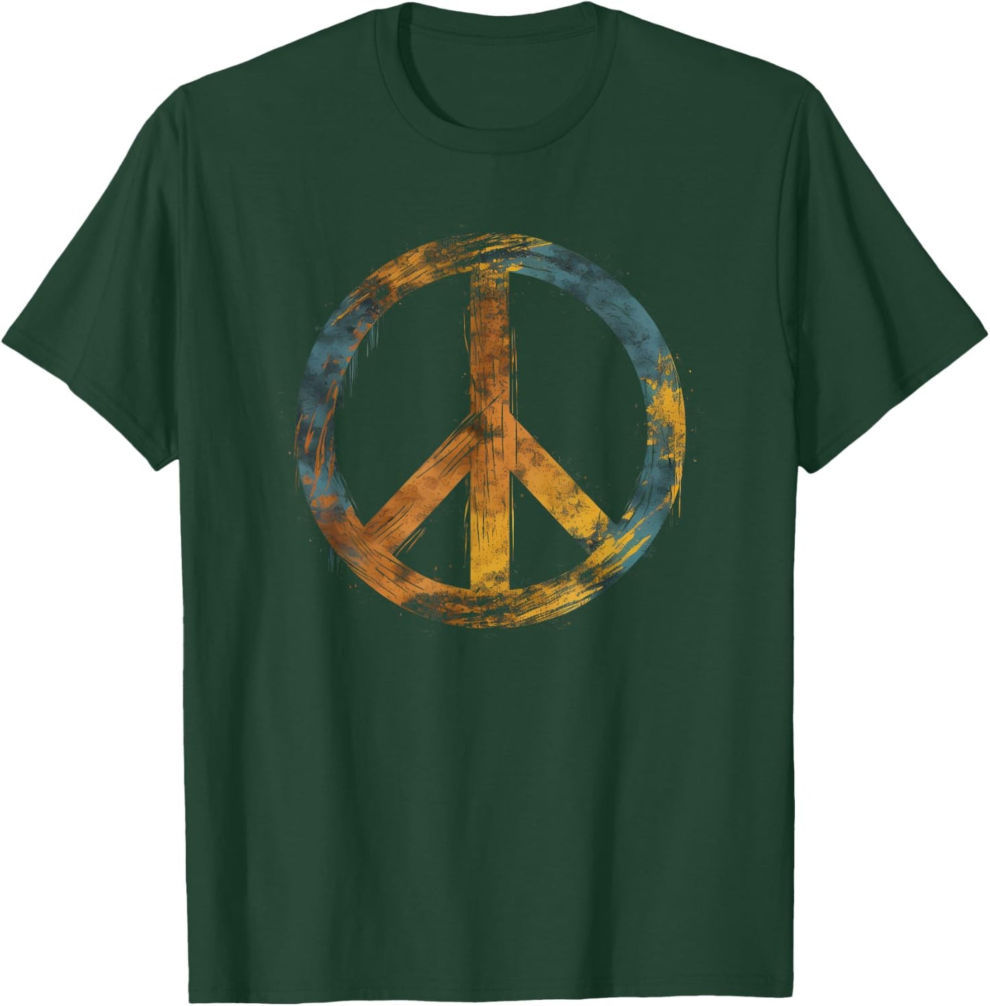Peace Symbol Retro Design Peace Sign T-Shirt - T-Shirt | Forest