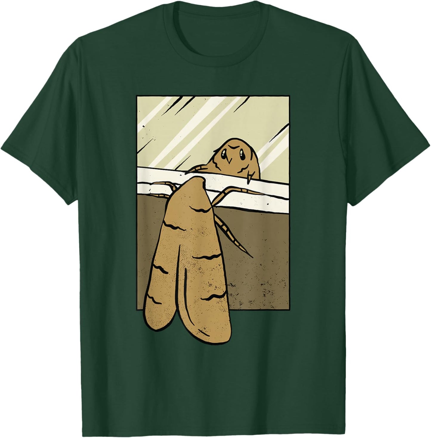 Moth looks at her reflection Moth Insect Entomology Insects T-Shirt - T-Shirt | Forest