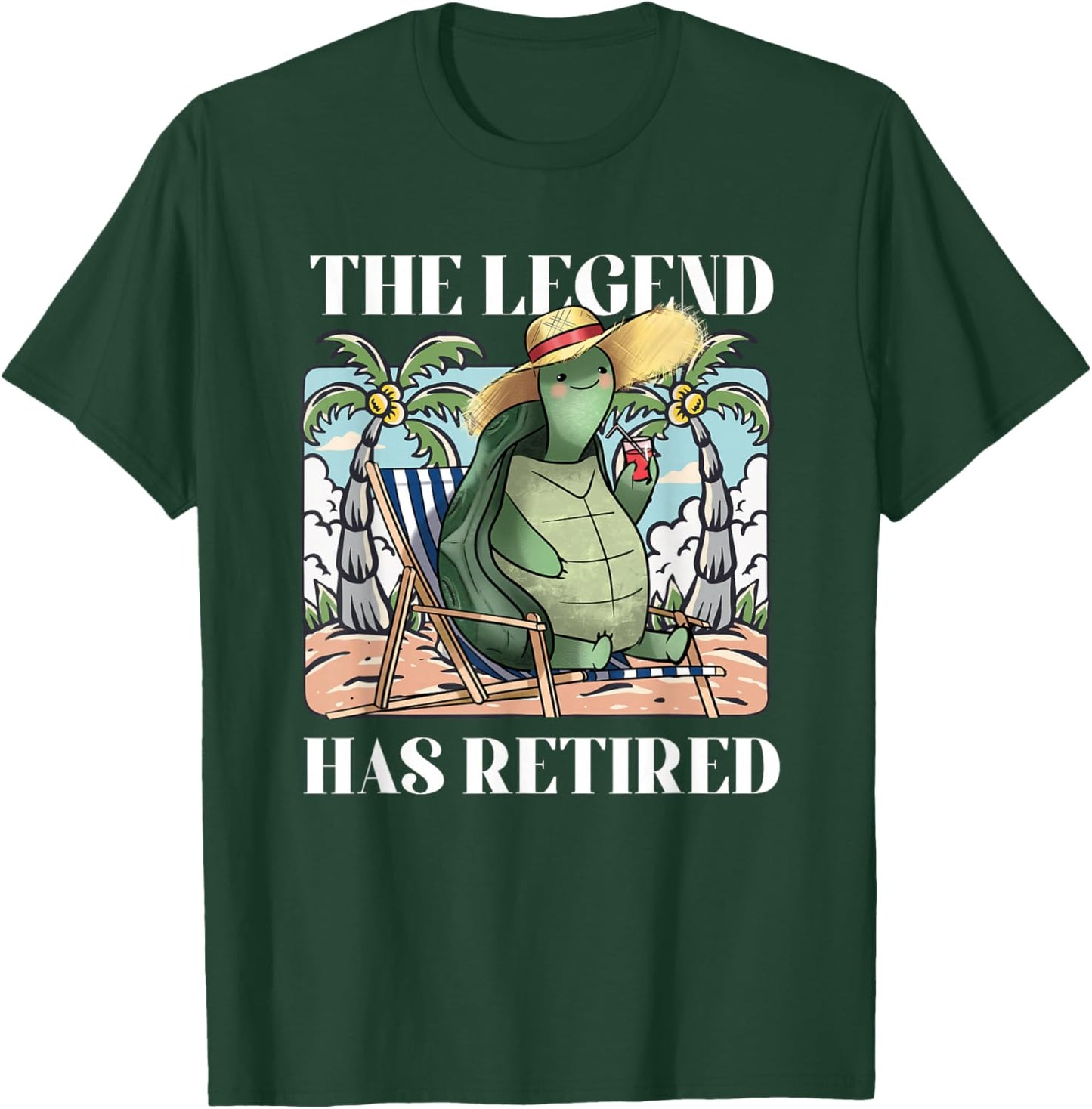 The Legend Has Retired | Retirement | Funny Turtle T-Shirt - T-Shirt | Forest
