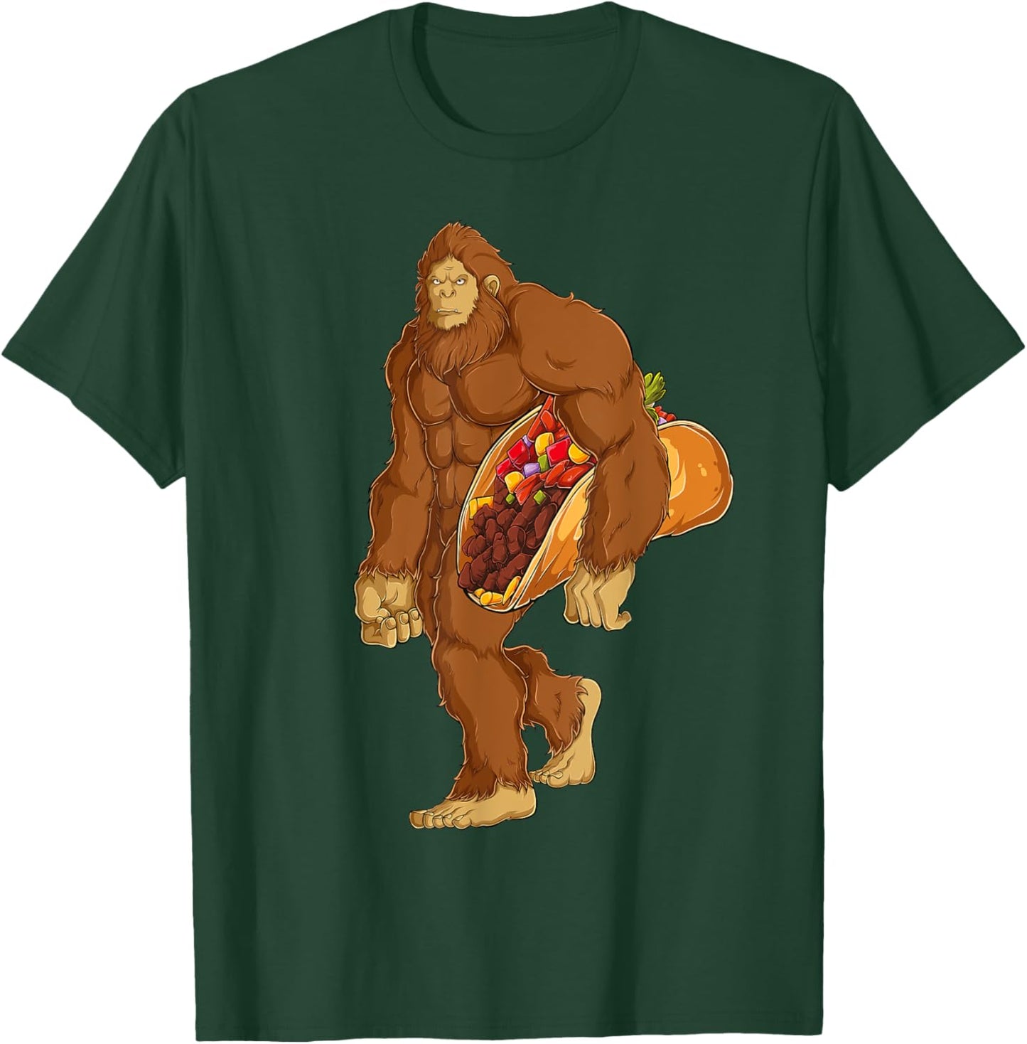 Funny Bigfoot Taco Sasquatch Cinco de Mayo Boys Men Kids T-Shirt - T-Shirt | Forest