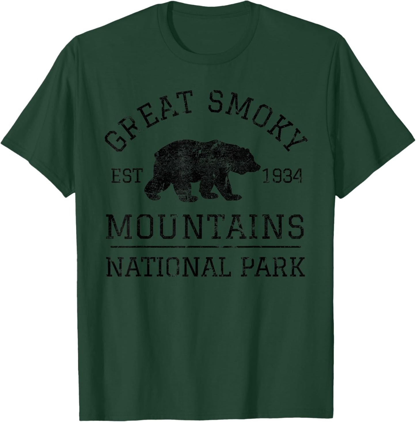 Great Smoky Mountains National Park Tennessee Bear Hiking T-Shirt - T-Shirt | Forest