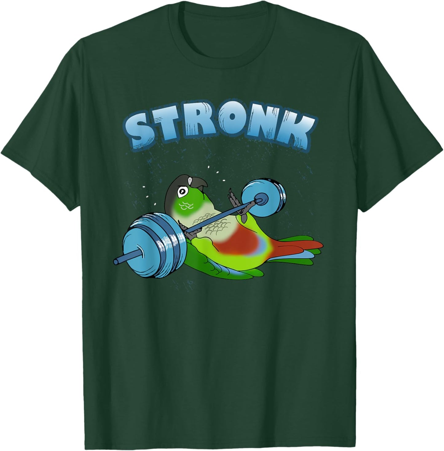 Stronk Conure fitness Parrot workout Conure Gym Birb memes T-Shirt - T-Shirt | Forest