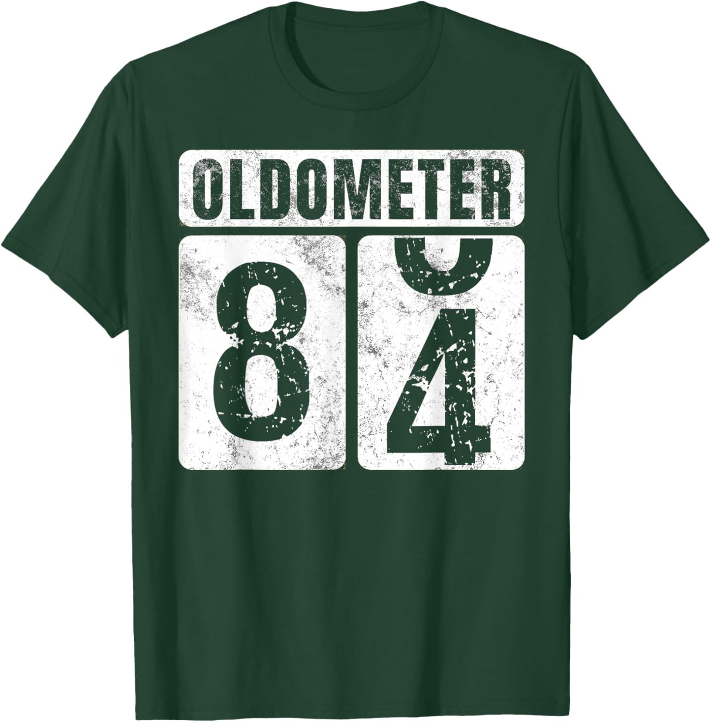 Oldometer 84 Shirt Vintage Funny 84th Birthday Gift T-Shirt - T-Shirt | Forest