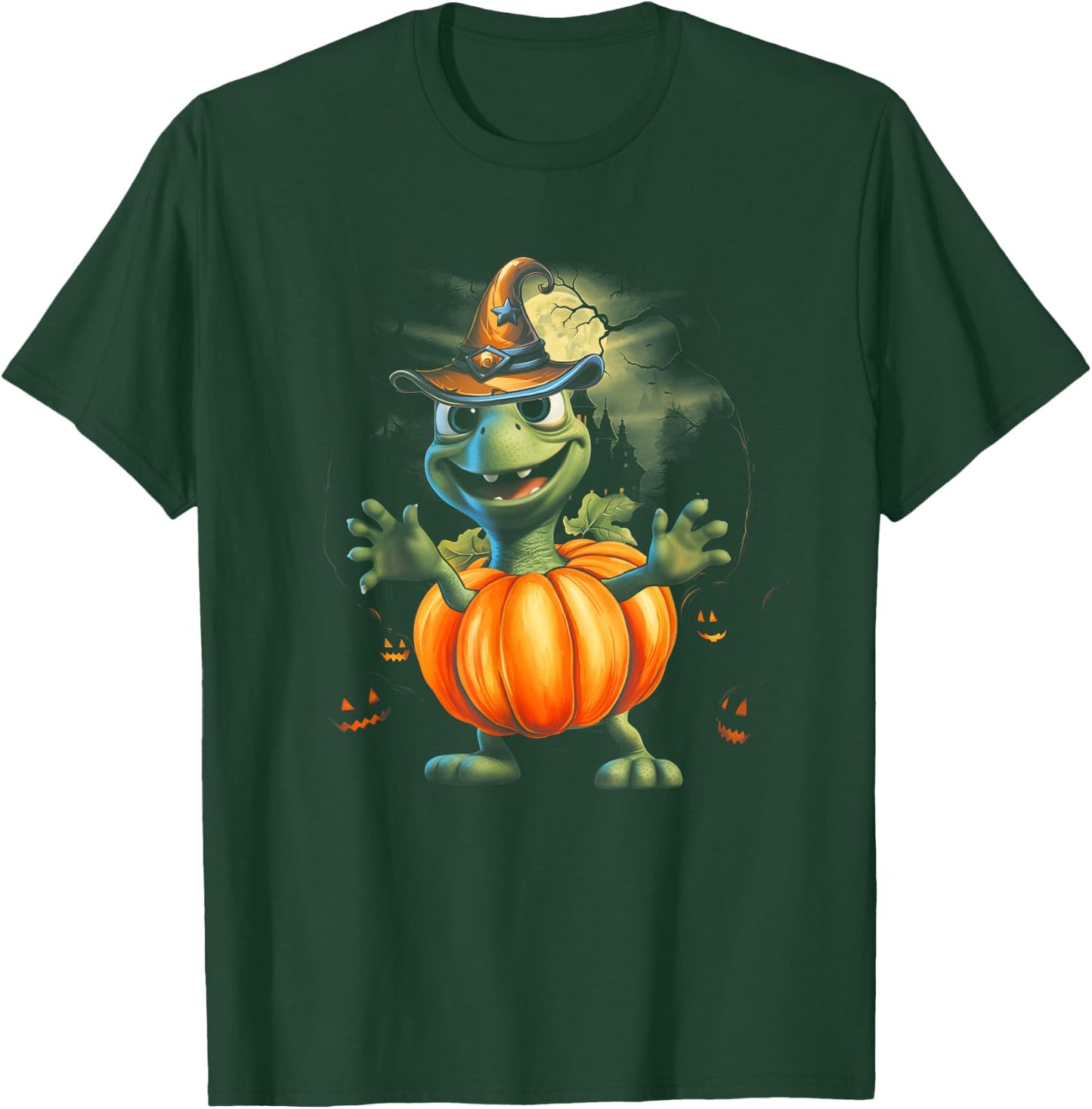 Cute Sea Turtle Pumpkin Halloween Costume Ocean Life Animal T-Shirt - T-Shirt | Forest
