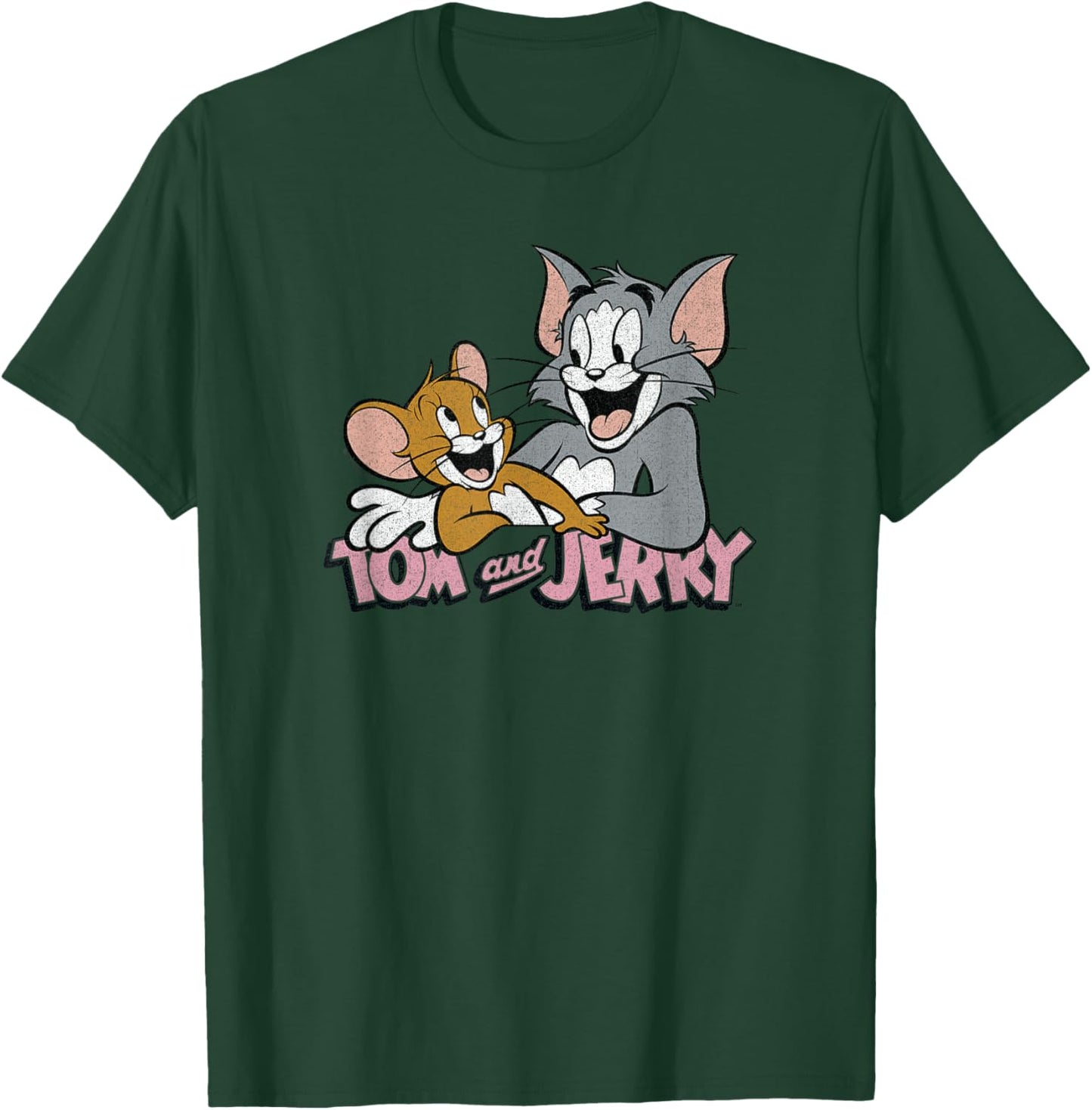 Tom and Jerry Pink Font T-Shirt - T-Shirt | Forest