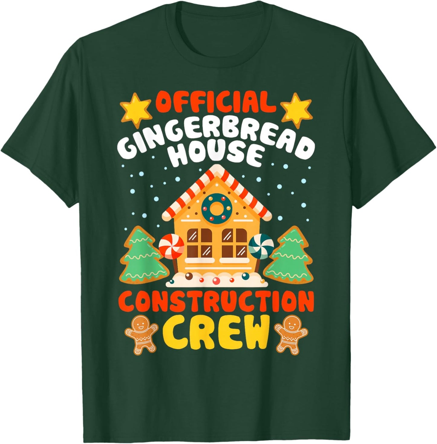 Ginger Christmas Cookie CG Official Gingerbread House Construction Crew T-Shirt - T-Shirt | Forest