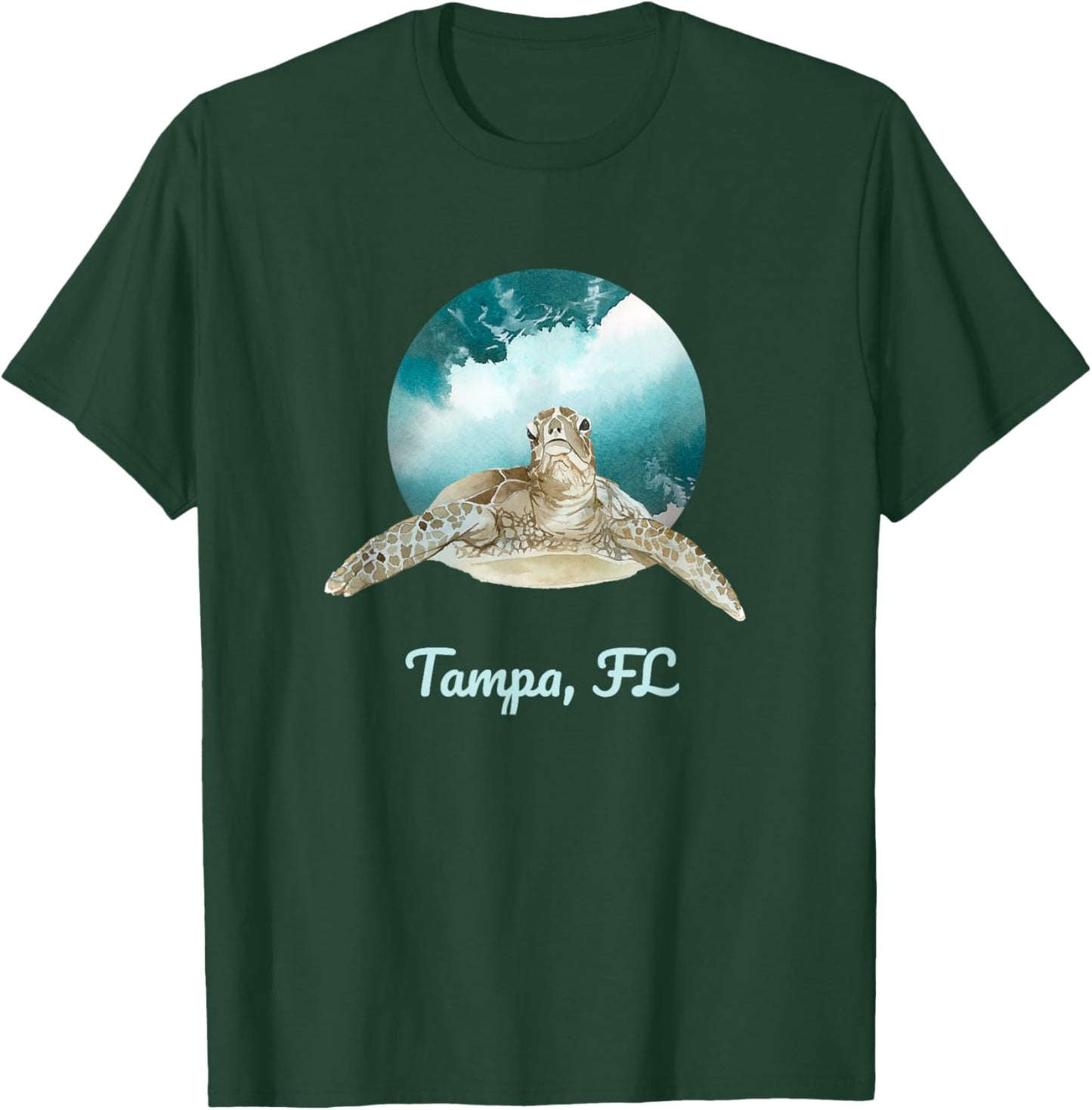 Tampa, FL Ocean Animals Sea Turtle Lovers T-Shirt - T-Shirt | Forest