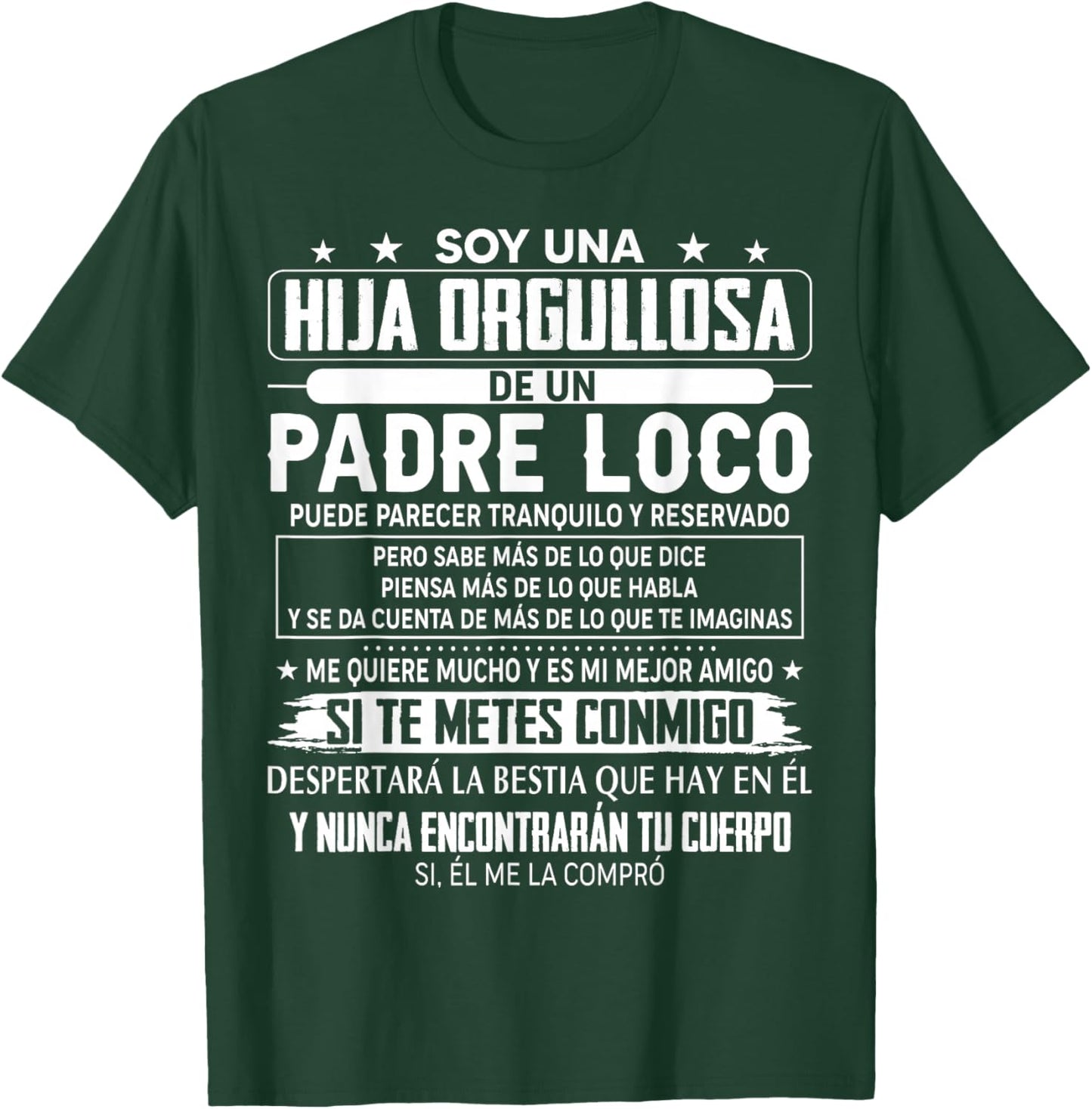 I'm a proud daughter of a crazy father can T-Shirt - T-Shirt | Forest