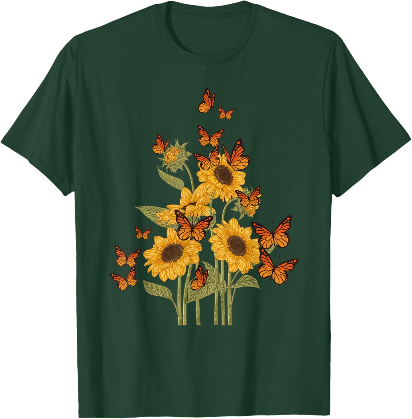 Butterfly Tree Beautiful Animal Butterflies Tree Nature T-Shirt - T-Shirt | Forest