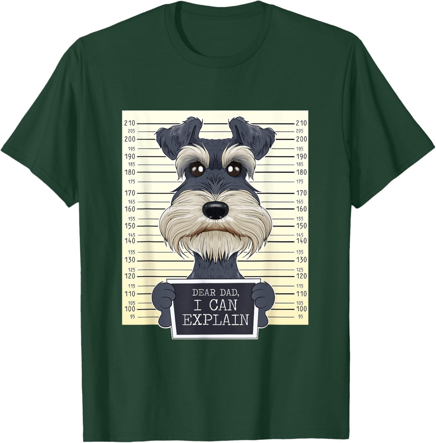 Funny Miniature Schnauzer Dad I Miniature Schnauzer T-Shirt - T-Shirt | Forest