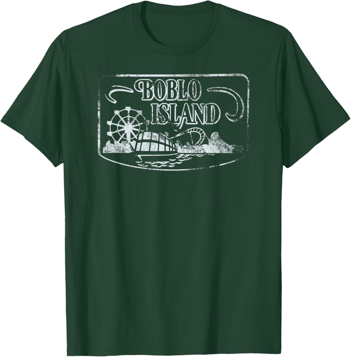 Boblo Island - Detroit - Vintage Distressed Worn Look T-Shirt - T-Shirt | Forest