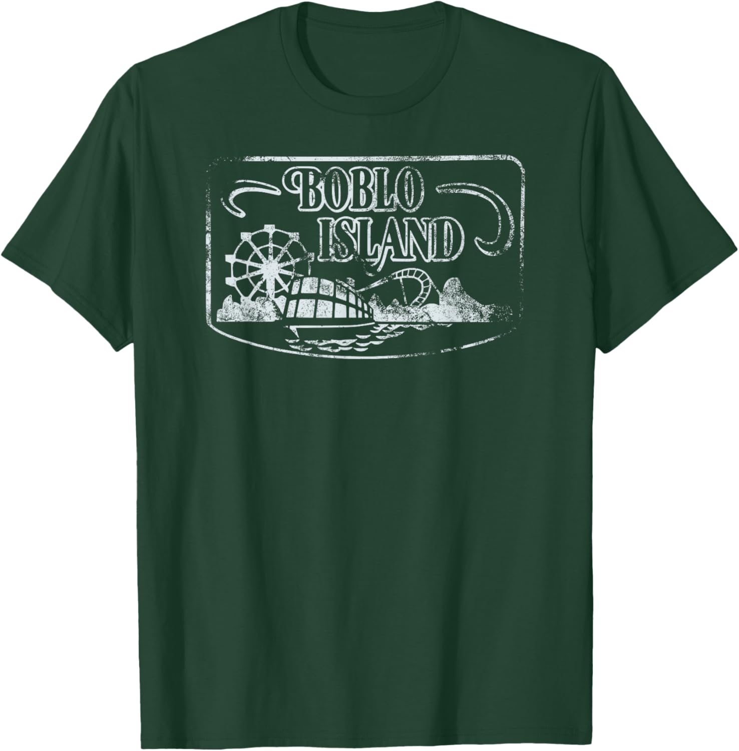 Boblo Island - Detroit - Vintage Distressed Worn Look T-Shirt - T-Shirt | Forest