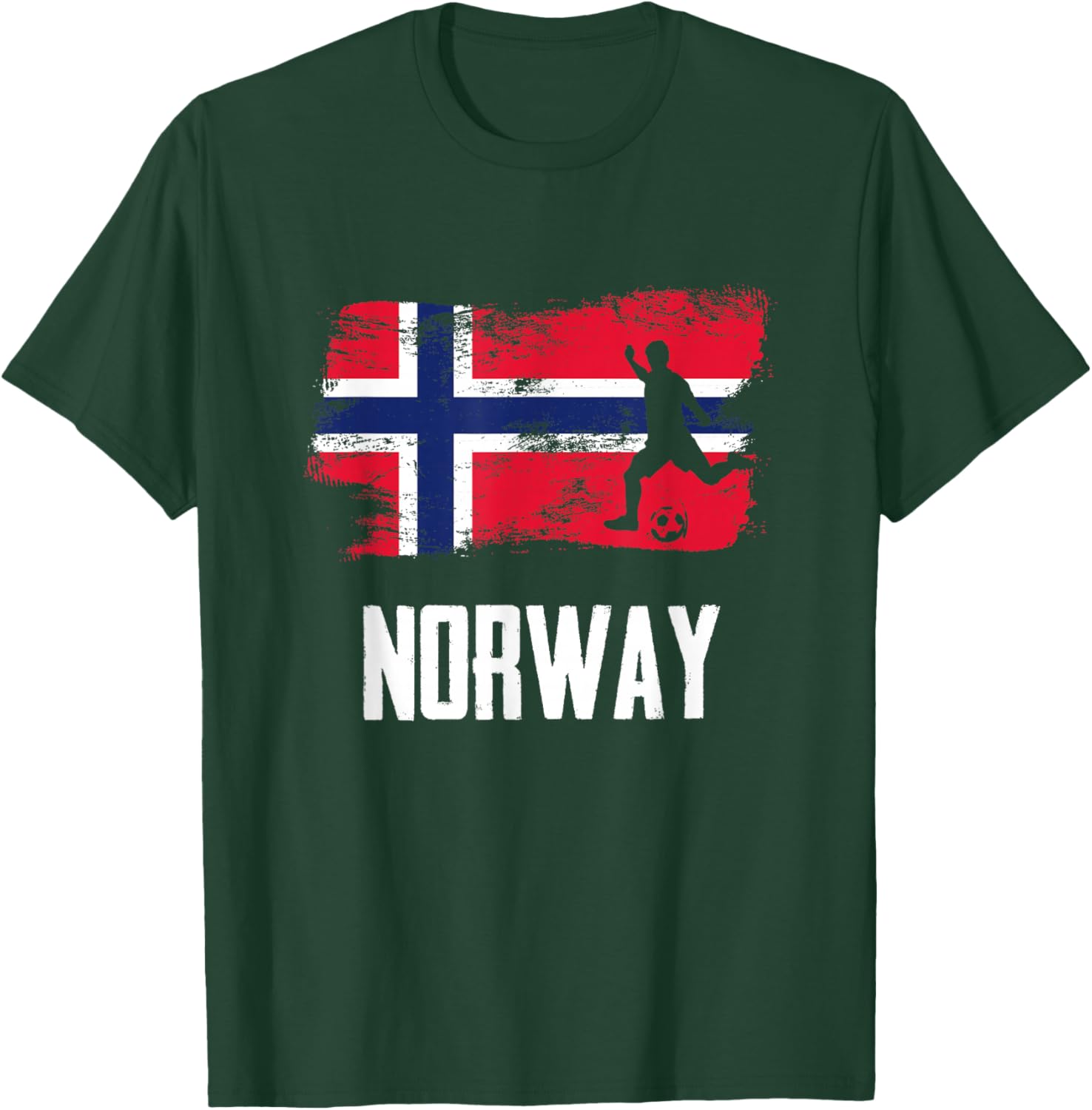 Norway Flag Jersey Norwegian Soccer Team Norwegian T-Shirt - T-Shirt | Forest