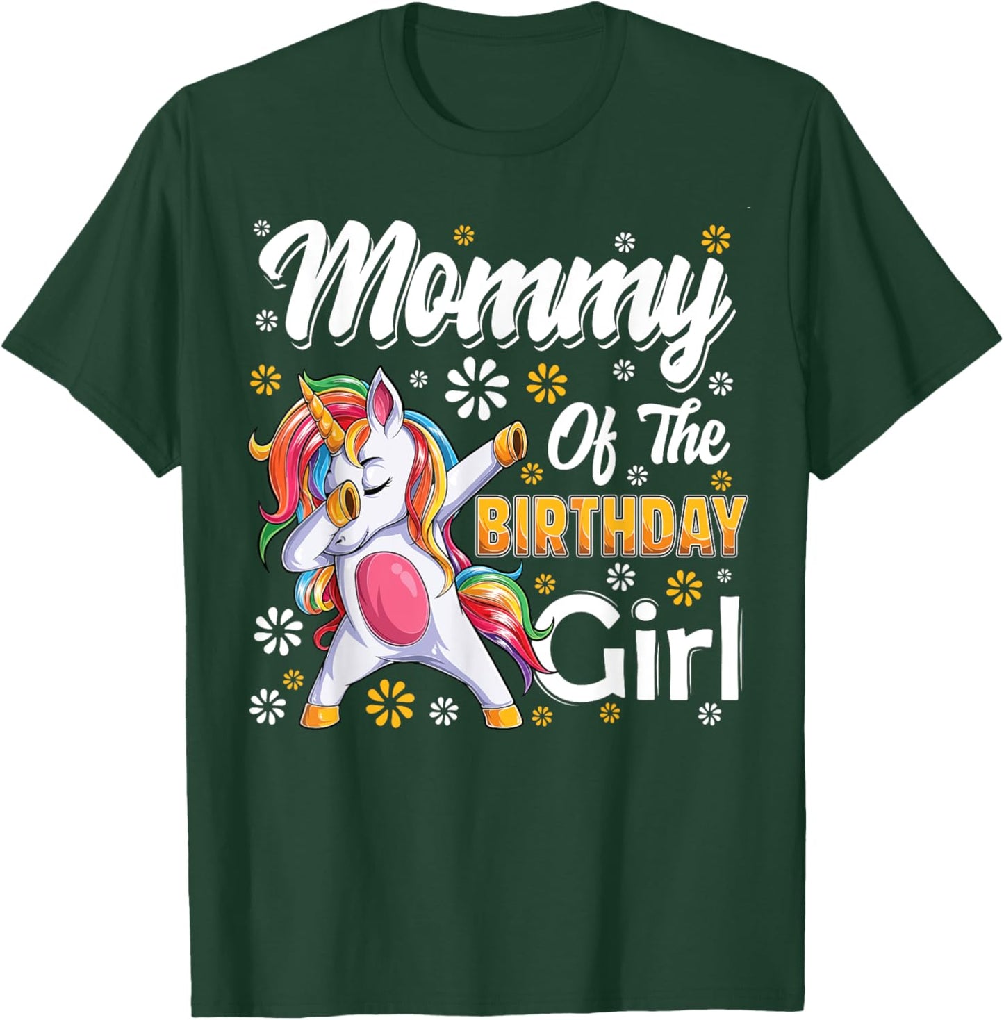 awesome dabbing unicorn birthday Mommy Family Matching T-Shirt - T-Shirt | Forest