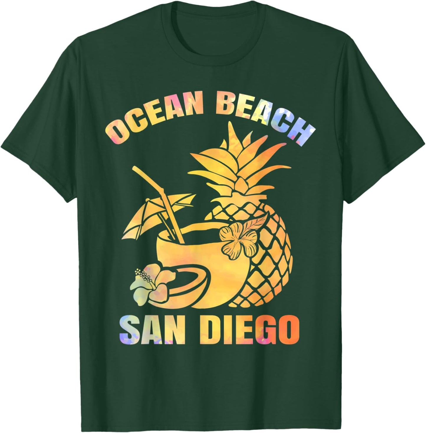 Summer Vacation Retro Sunset San Diego Ocean Beach T-Shirt - T-Shirt | Forest
