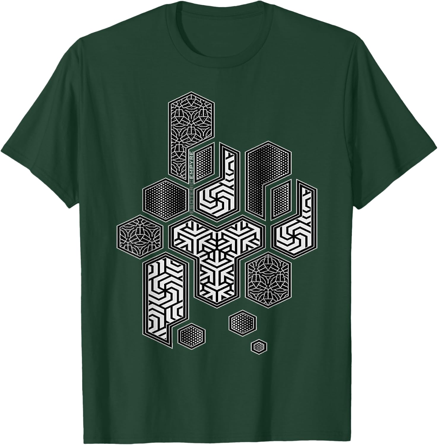 Sacred Geometry Hexagonal Pattern Chaos T-Shirt - T-Shirt | Forest