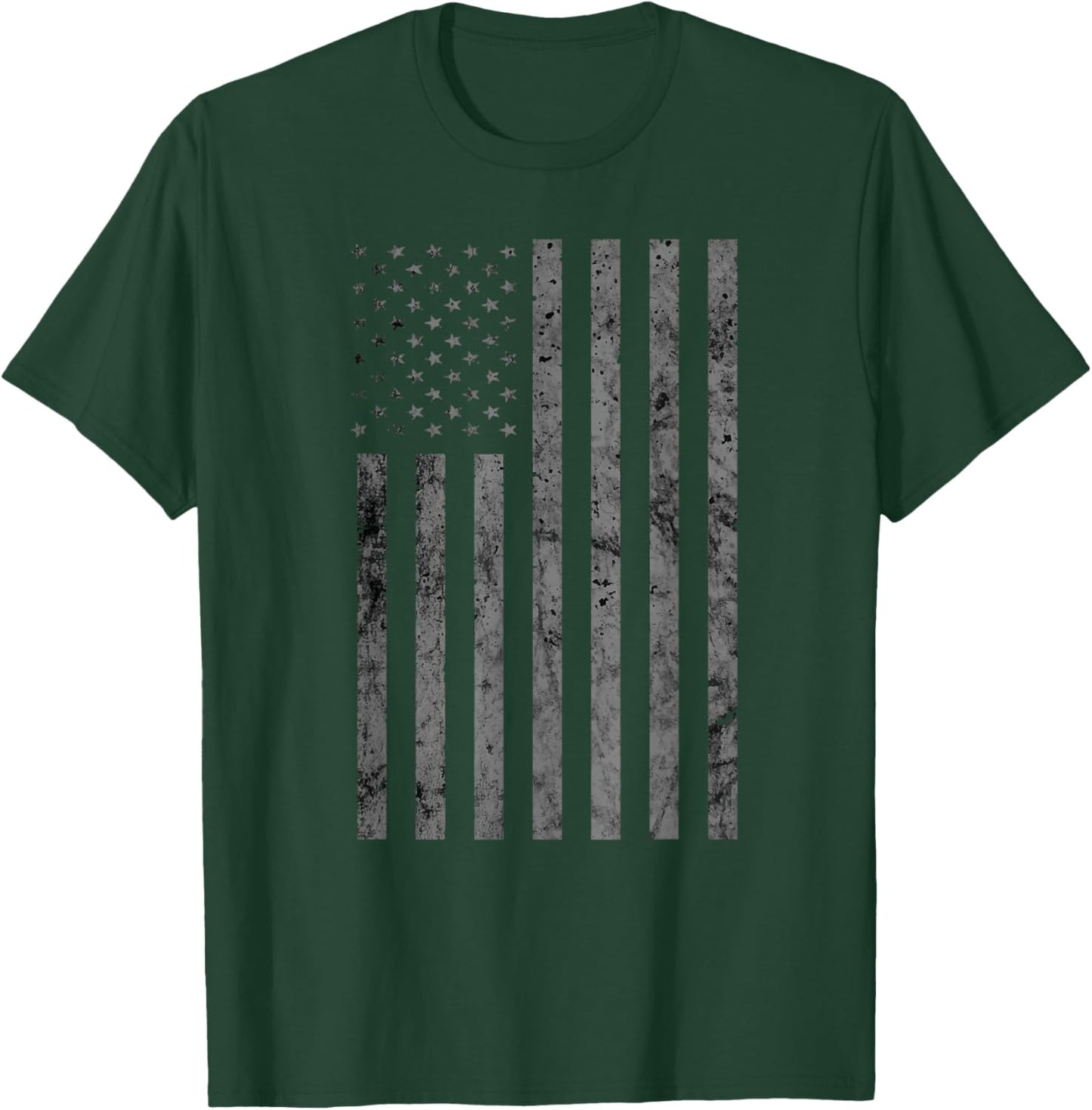 Vintage Black American Flag T-Shirt - T-Shirt | Forest