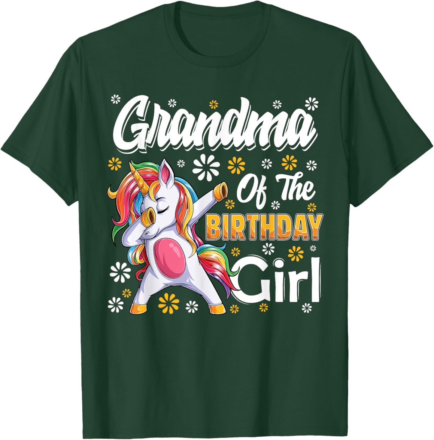 awesome dabbing unicorn birthday Grandma Family Matching T-Shirt - T-Shirt | Forest