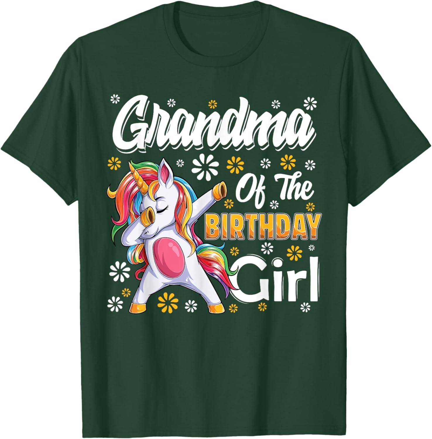 awesome dabbing unicorn birthday Grandma Family Matching T-Shirt - T-Shirt | Forest