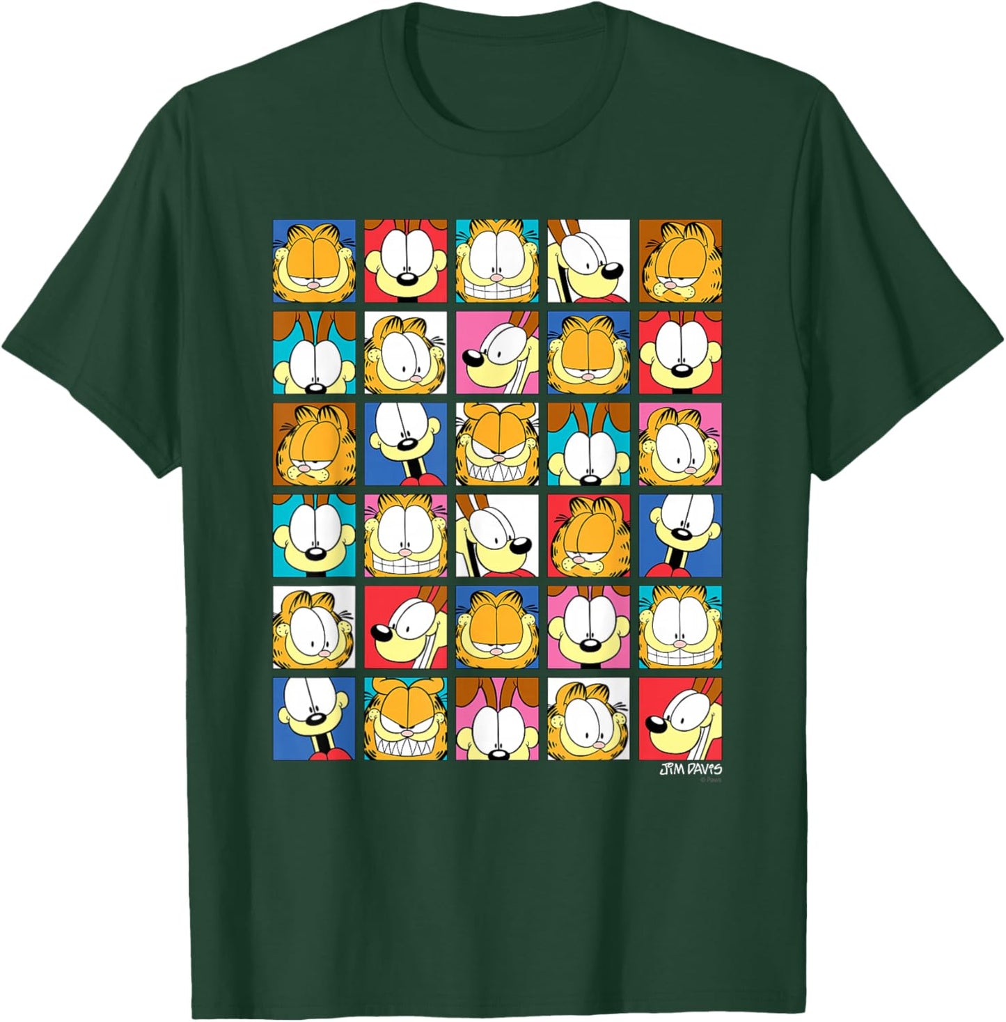 Garfield Expressions Collage Cartoon Cat T-Shirt - T-Shirt | Forest