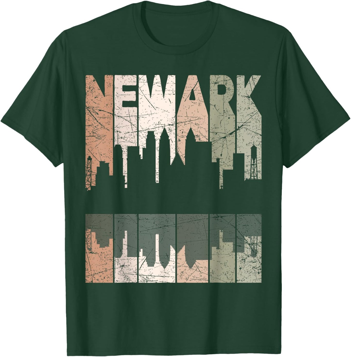 Newark Vintage Newark New Jersey Retro Newark Skyline T-Shirt - T-Shirt | Forest