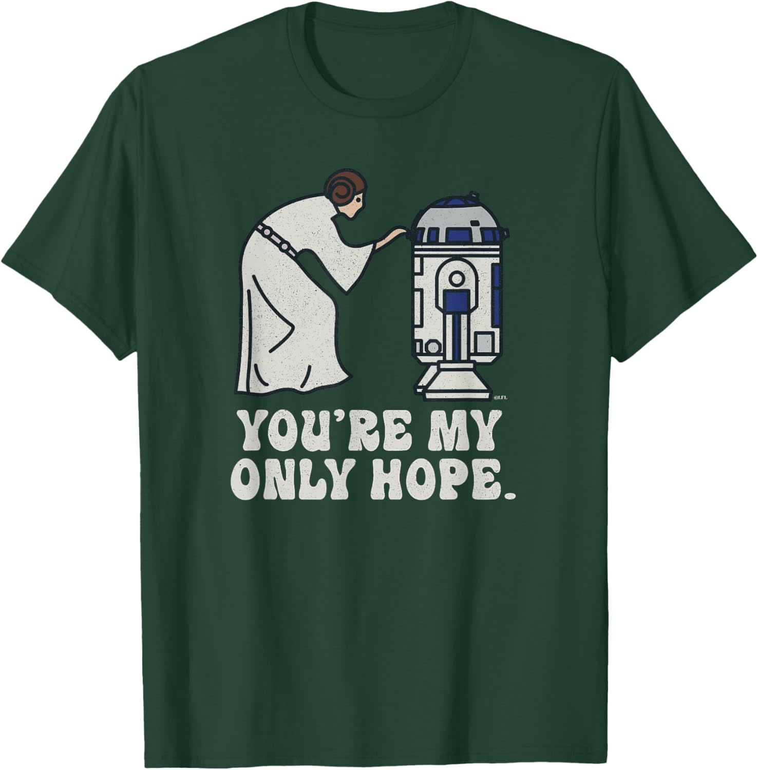 Star Wars Princess Leia R2-D2 You’re My Only Hope Retro T-Shirt - T-Shirt | Forest
