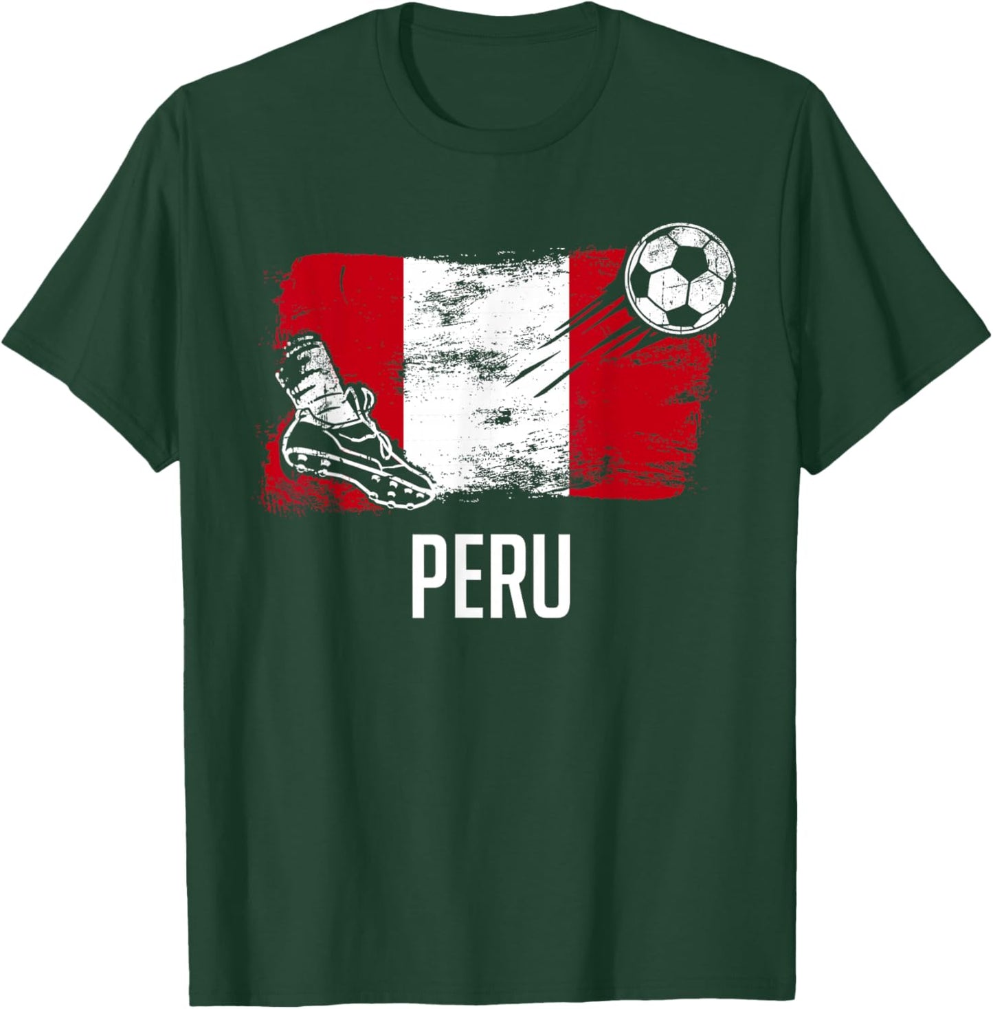 Peru Flag Jersey Peruvian Soccer Team Peruvian T-Shirt - T-Shirt | Forest