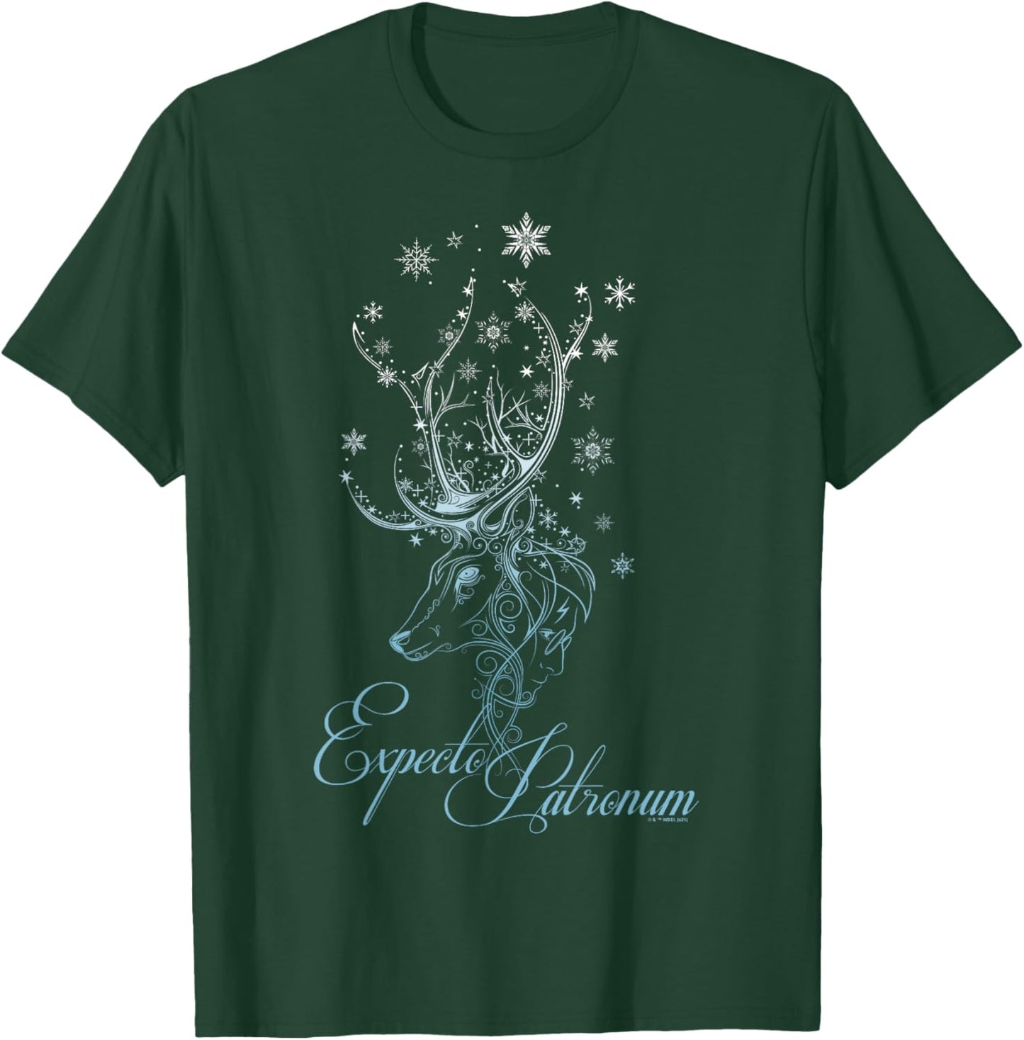 Harry Potter Magical Snowflake Deer Poster T-Shirt - T-Shirt | Forest