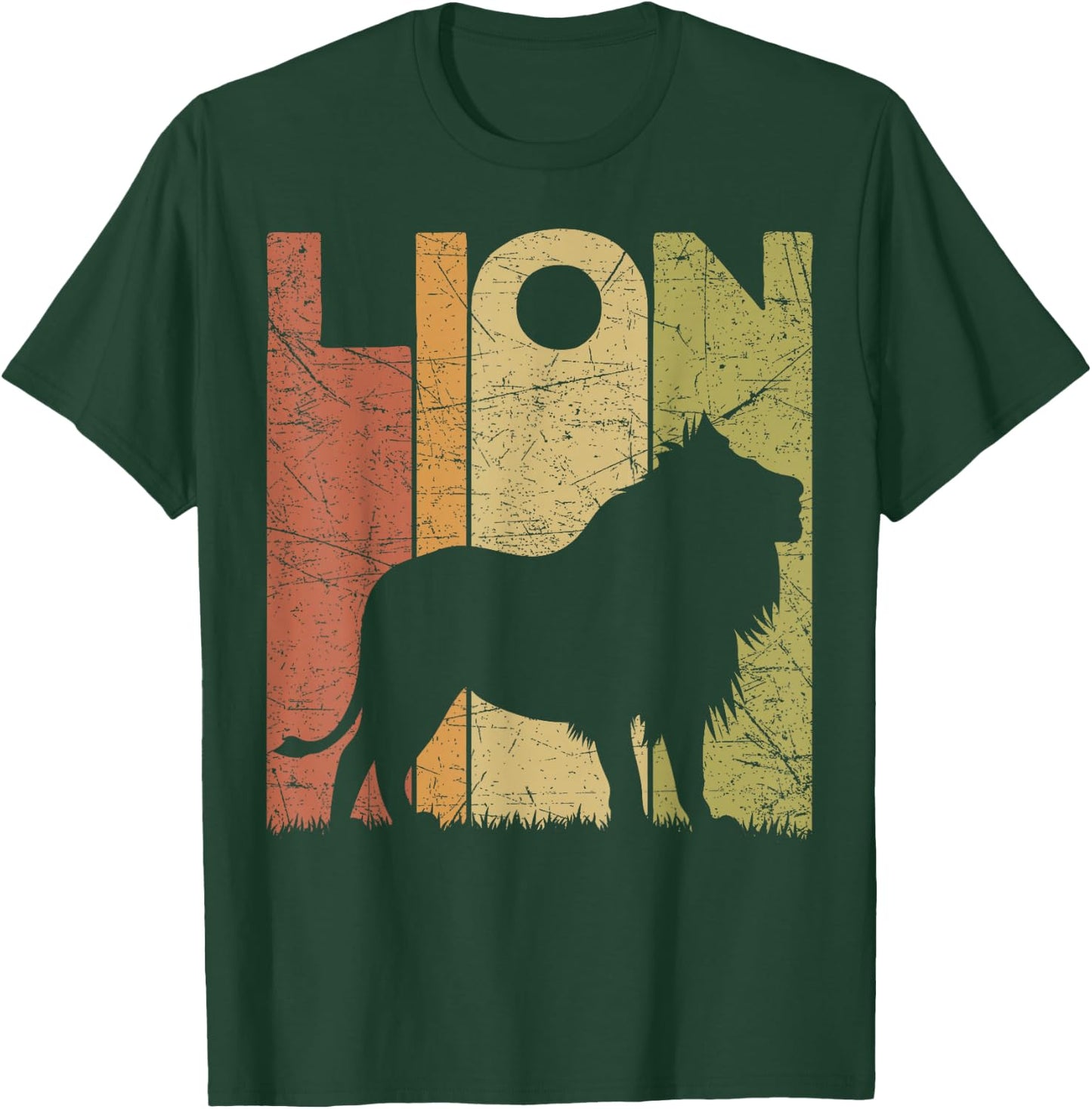 Lion Vintage Zookeeper Retro Lion Zookeeping T-Shirt - T-Shirt | Forest