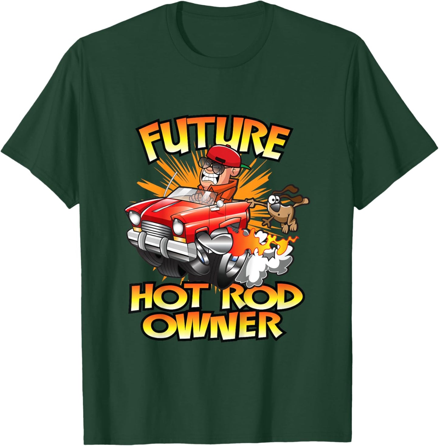 Hot Rod Classic Car Future Owner Kids Hot Rod T-Shirt - T-Shirt | Forest