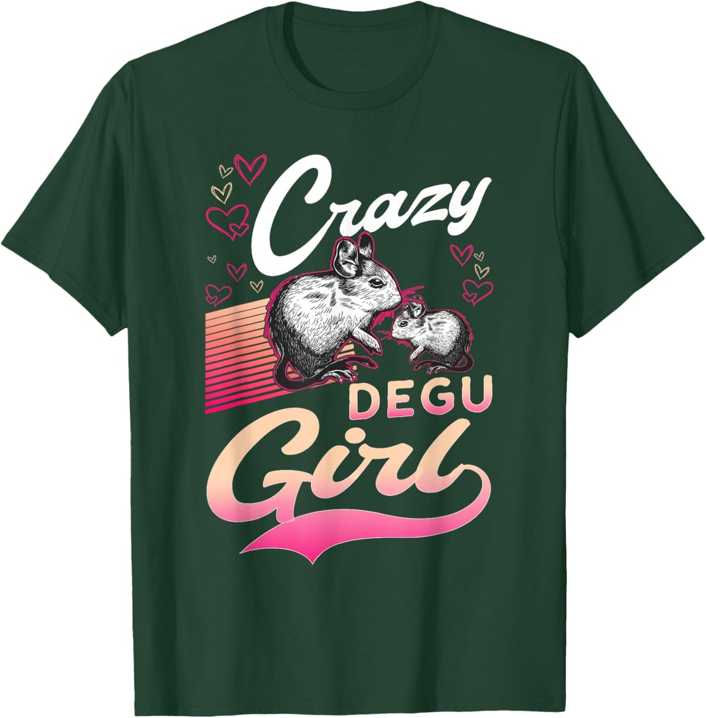 Crazy Degu Girl Degu Girl Degu T-Shirt - T-Shirt | Forest